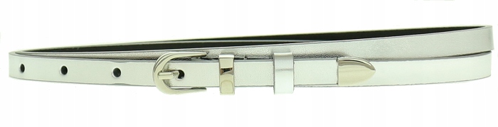 

Skórzany Pasek damski 1cm Srebrny Skóra Pl Produkt