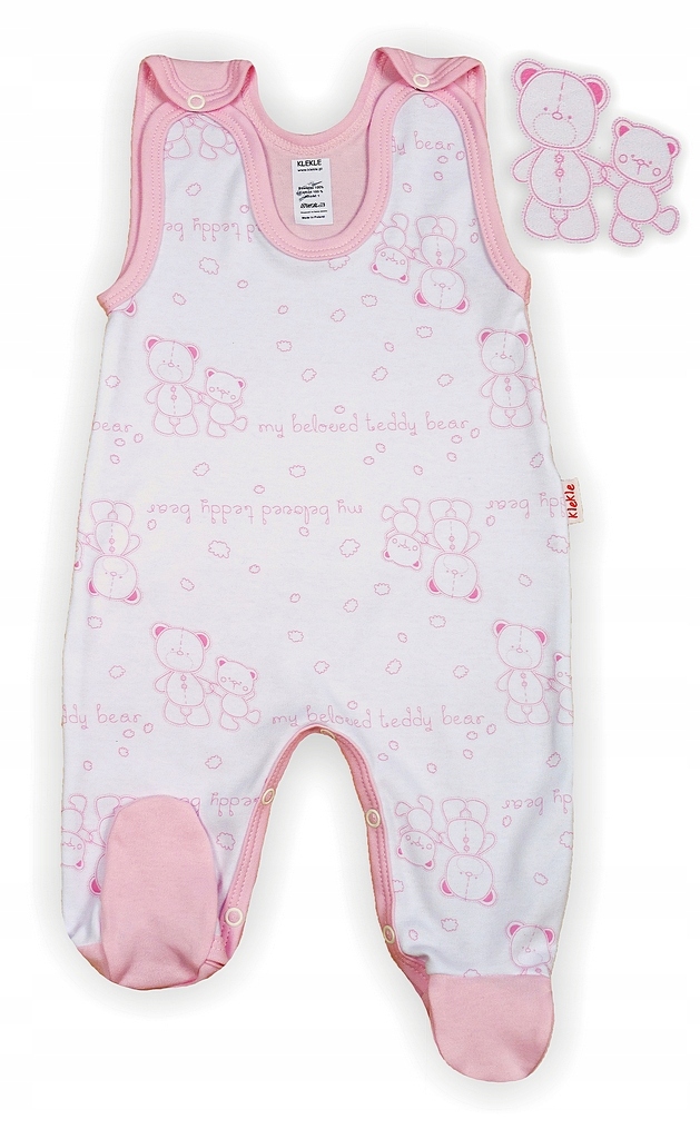 ŚPIOCHY śpioszki ROZPINANE MYSZKA BIEL 62 KLEKLE Rękaw bez rękawów