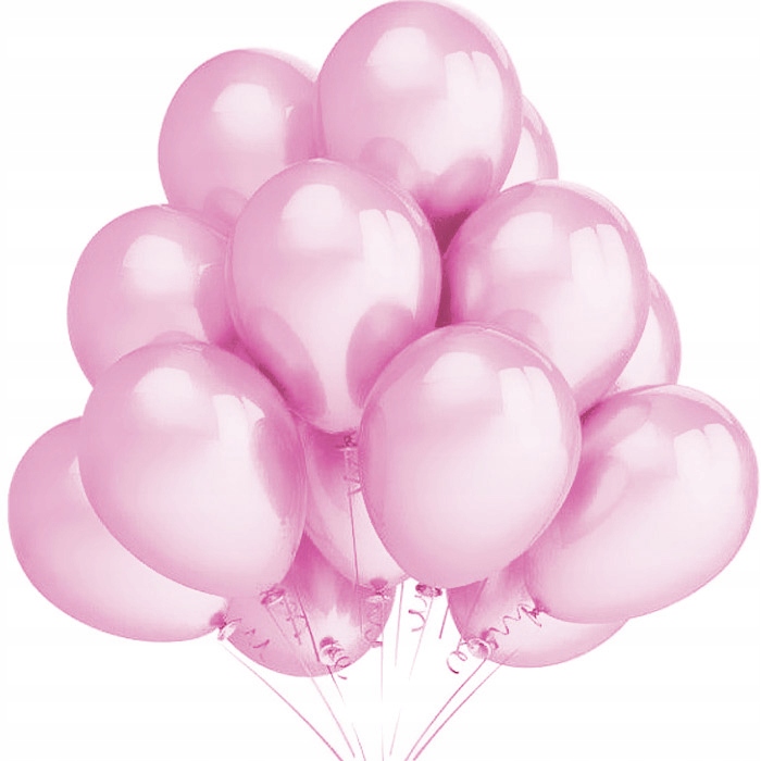 Balony PERŁOWE RÓŻOWE duże ROCZEK URODZINY 25szt