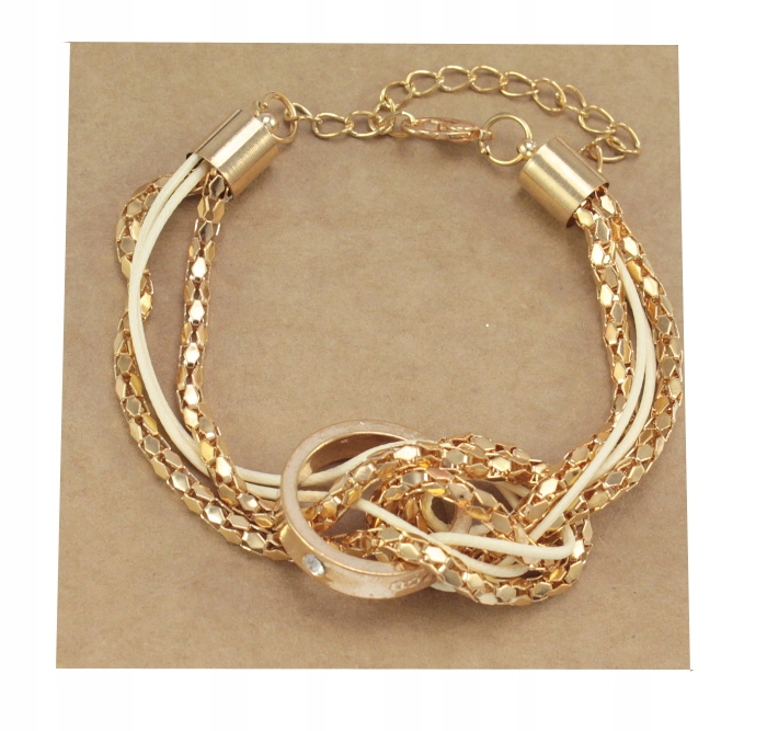 

Bransoletka Złoto Ecru Obrączka I Love You