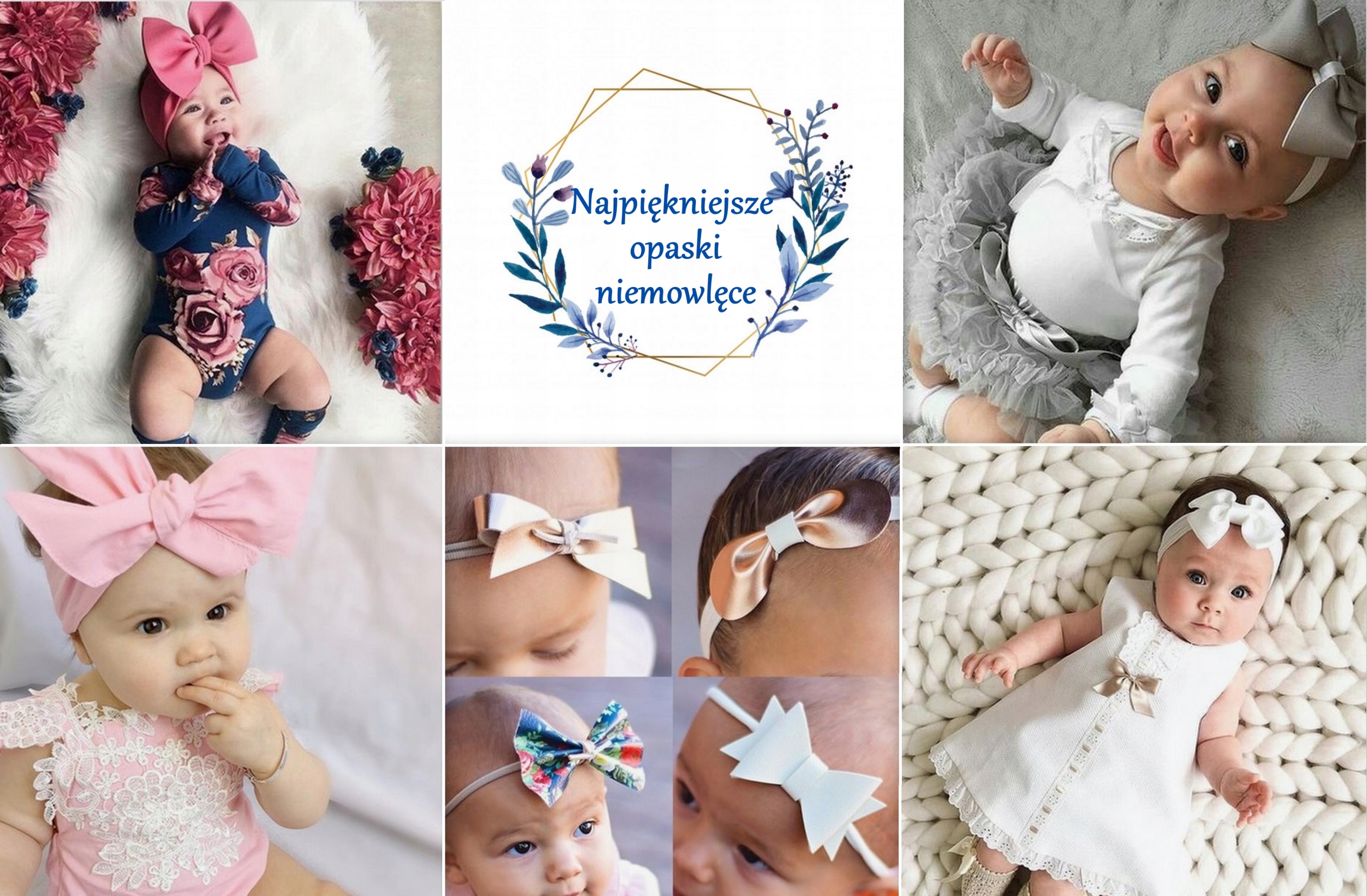 OPASKA na głowę dla niemowląt chrzest roczek DLA DZIEWCZYNKI Marka Inna marka