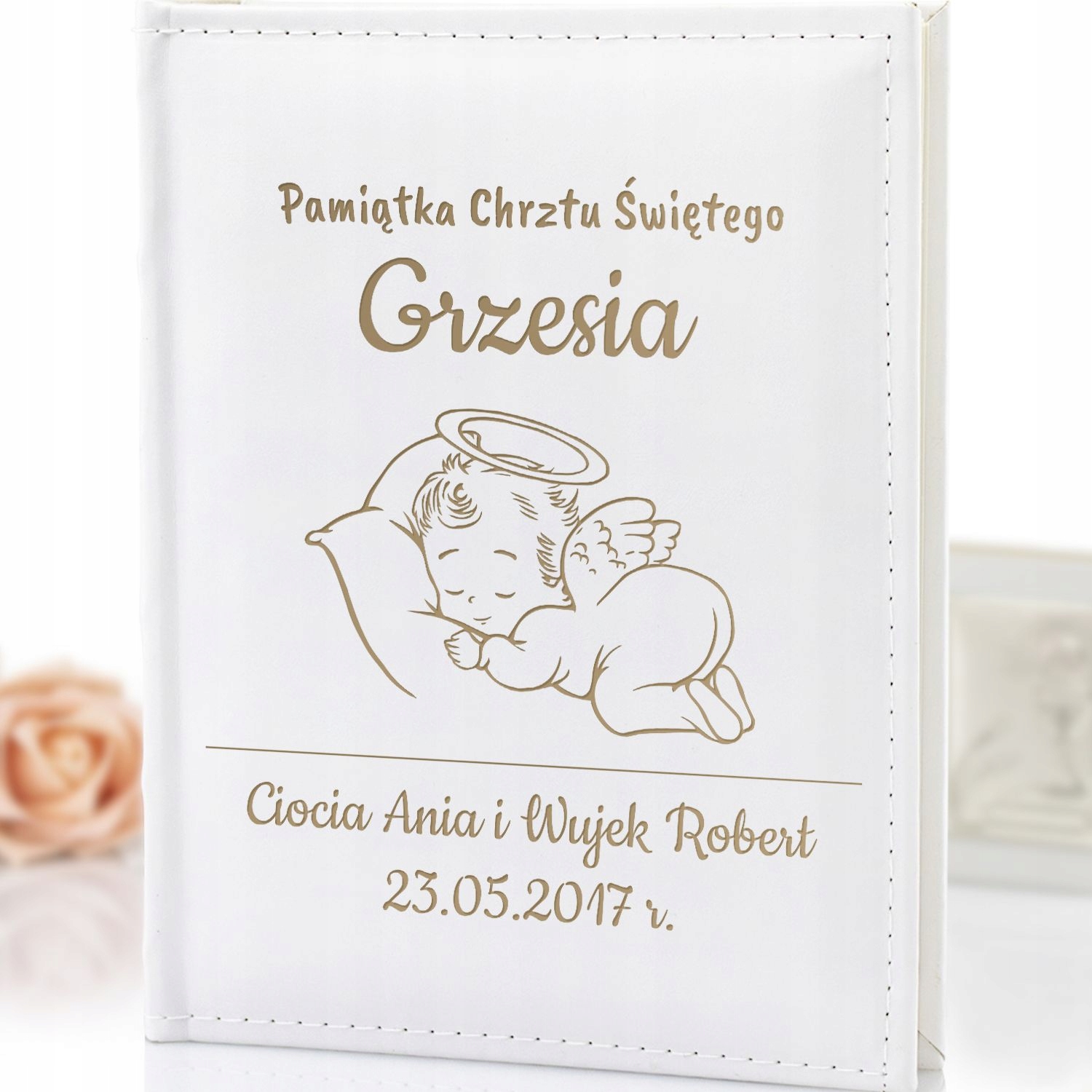 ALBUM z GRAWEREM na PREZENT dla DZIECKA na CHRZEST Producent Inna