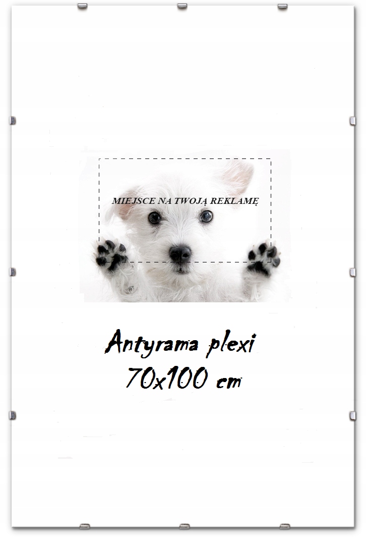 

Antyrama Plexi 70x100 100x70 cm, Białe Brzegi, Fv!