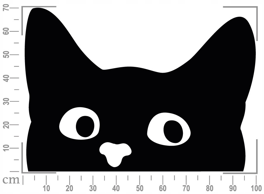 NAKLEJKA NA ŚCIANĘ DUŻY KOT KOCIAK SŁODZIAK 100cm Długość 100 cm