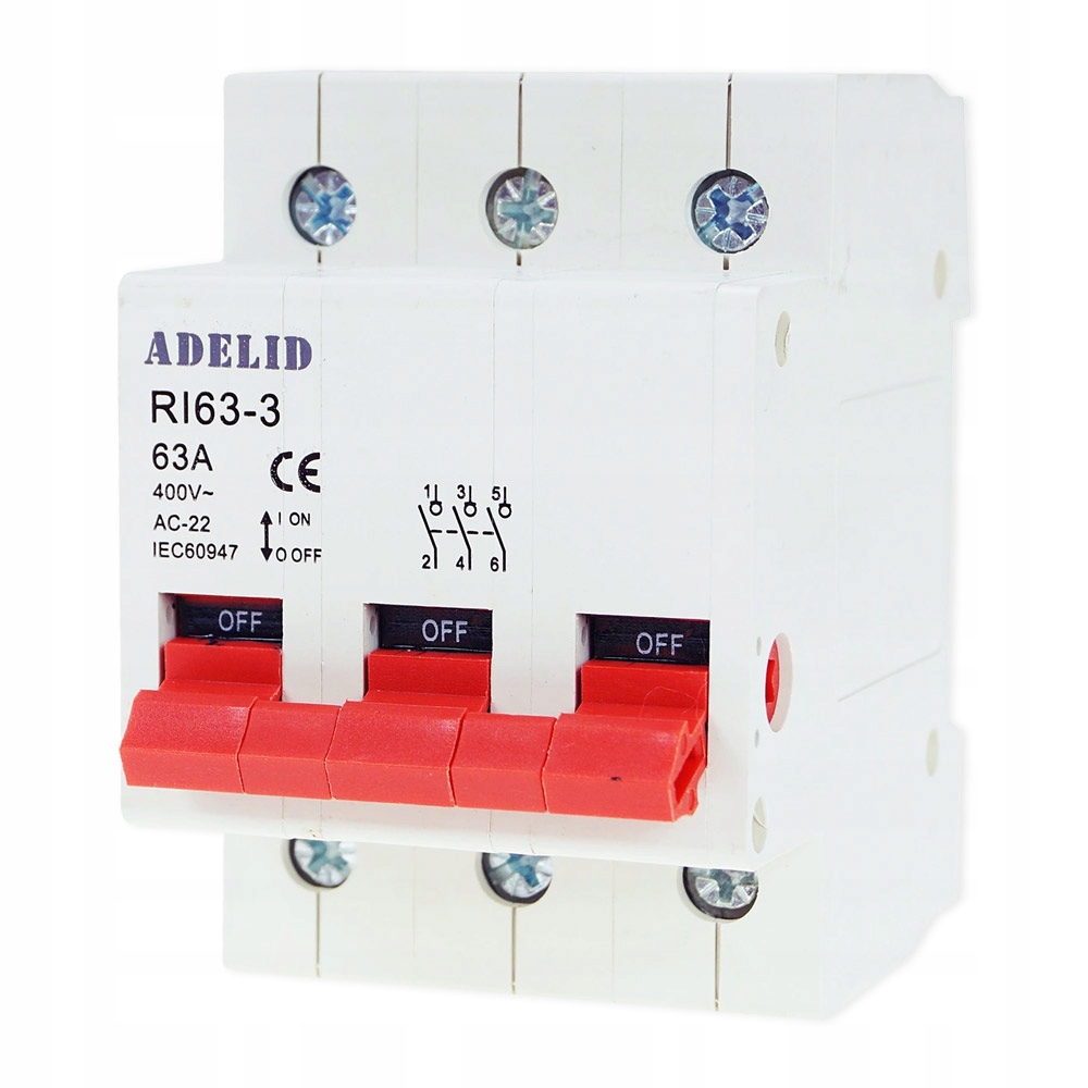 

Rozłącznik Modułowy Izolacyjny 3P 63A RI-3P-63A