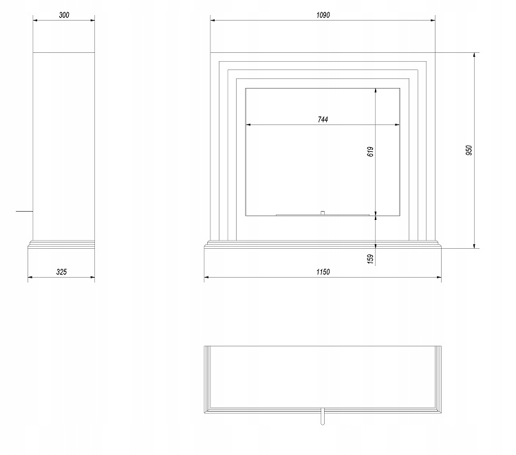 BIOKOMINEK kominek bezdymny QUAERERE stojący AROMA Kolor biały czarny