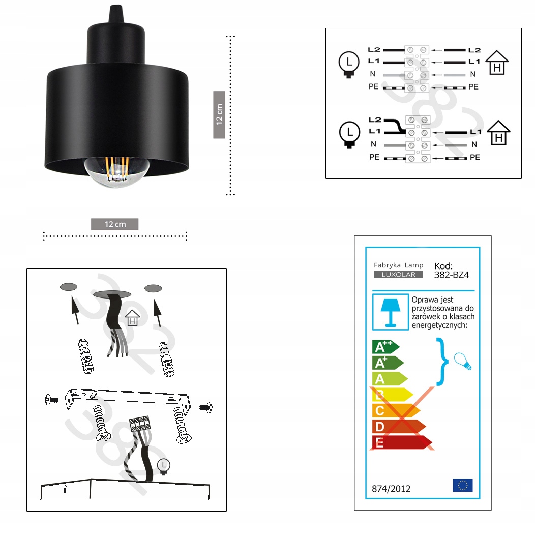LAMPA SUFITOWA PLAFON ŻYRANDOL LOFT EDISON LED Rodzaj lampy Sufitowe - wiszące