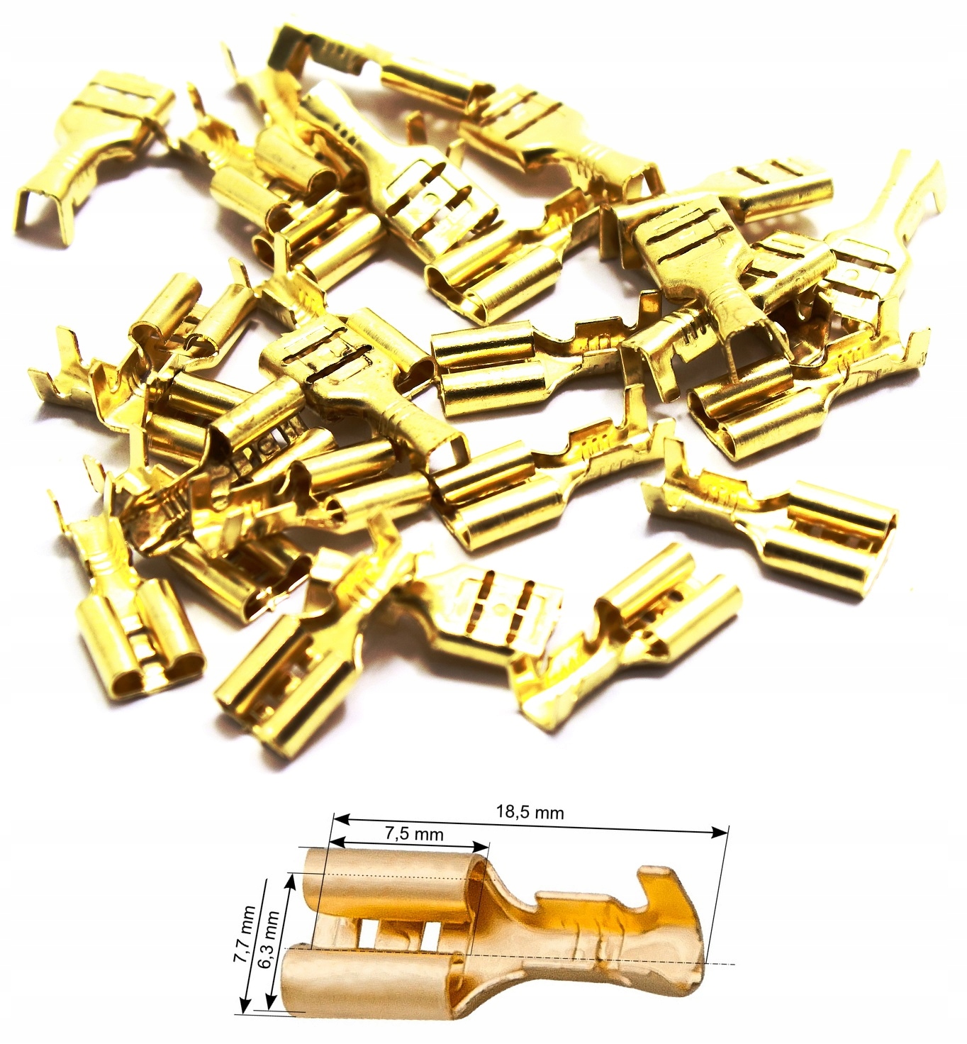 

Konektor Samochodowy Żeński 6,4mm 100 szt.