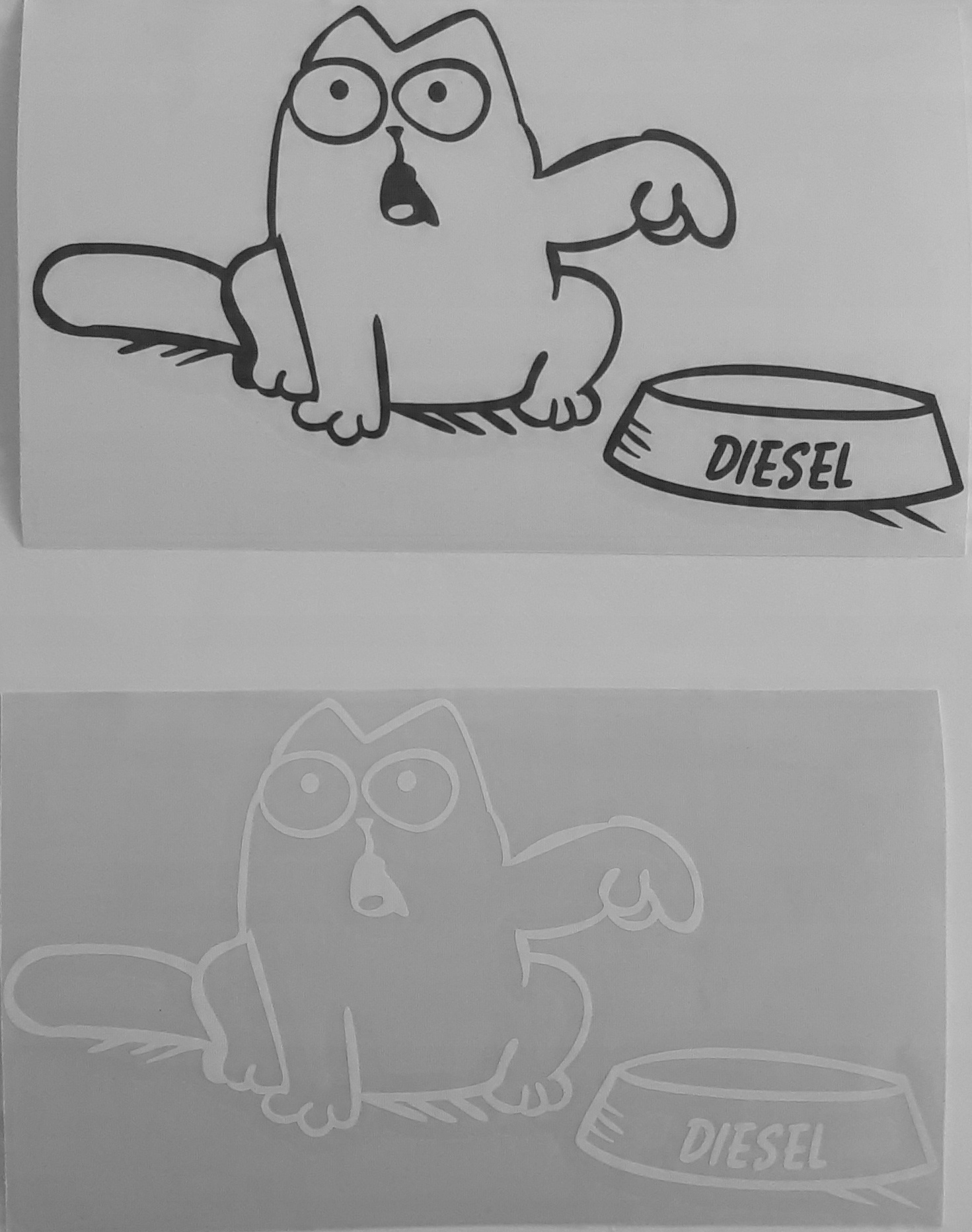 

Kot Simona Diesel naklejka na auto