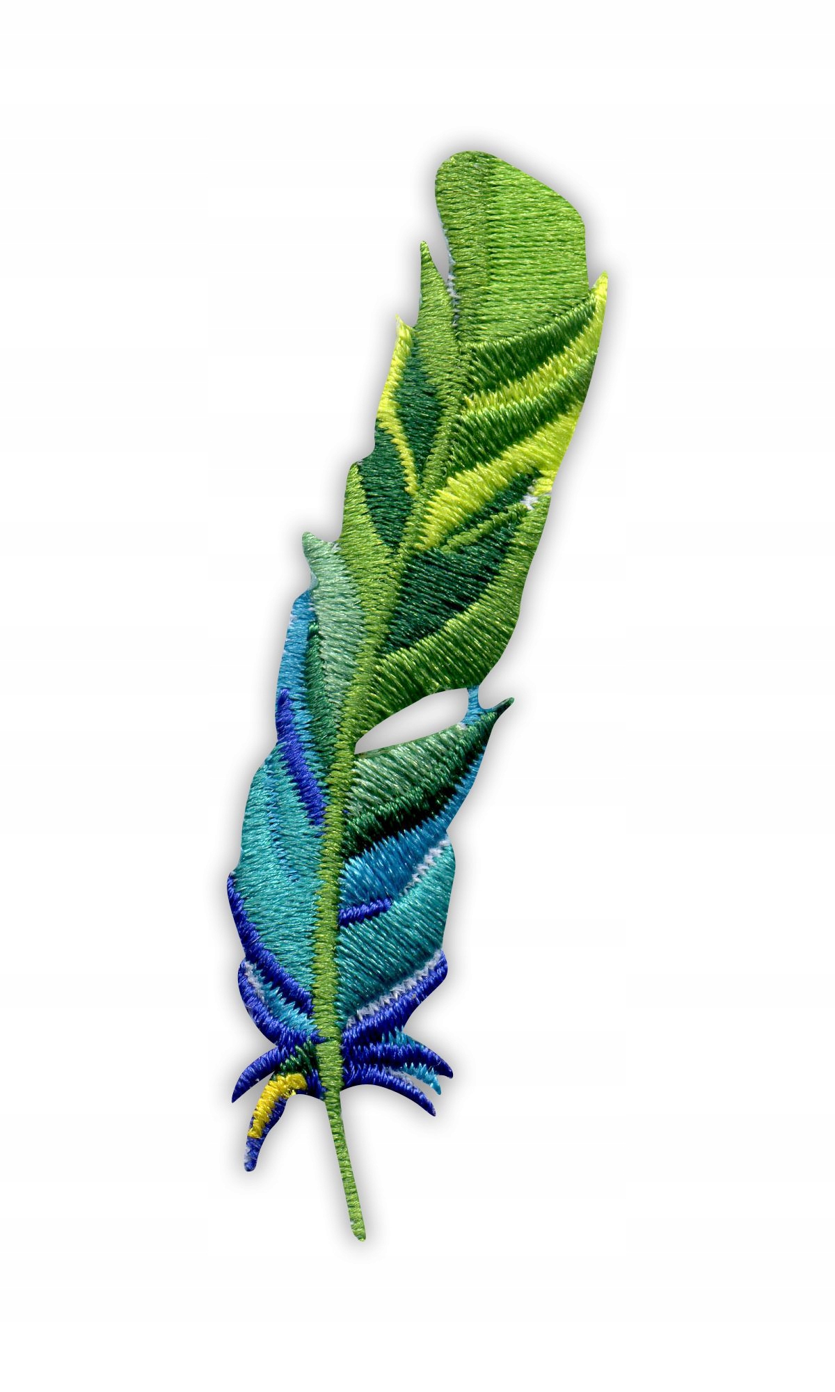 

Naszywka -Piórko- zielono-niebieskie, pióra, Haft