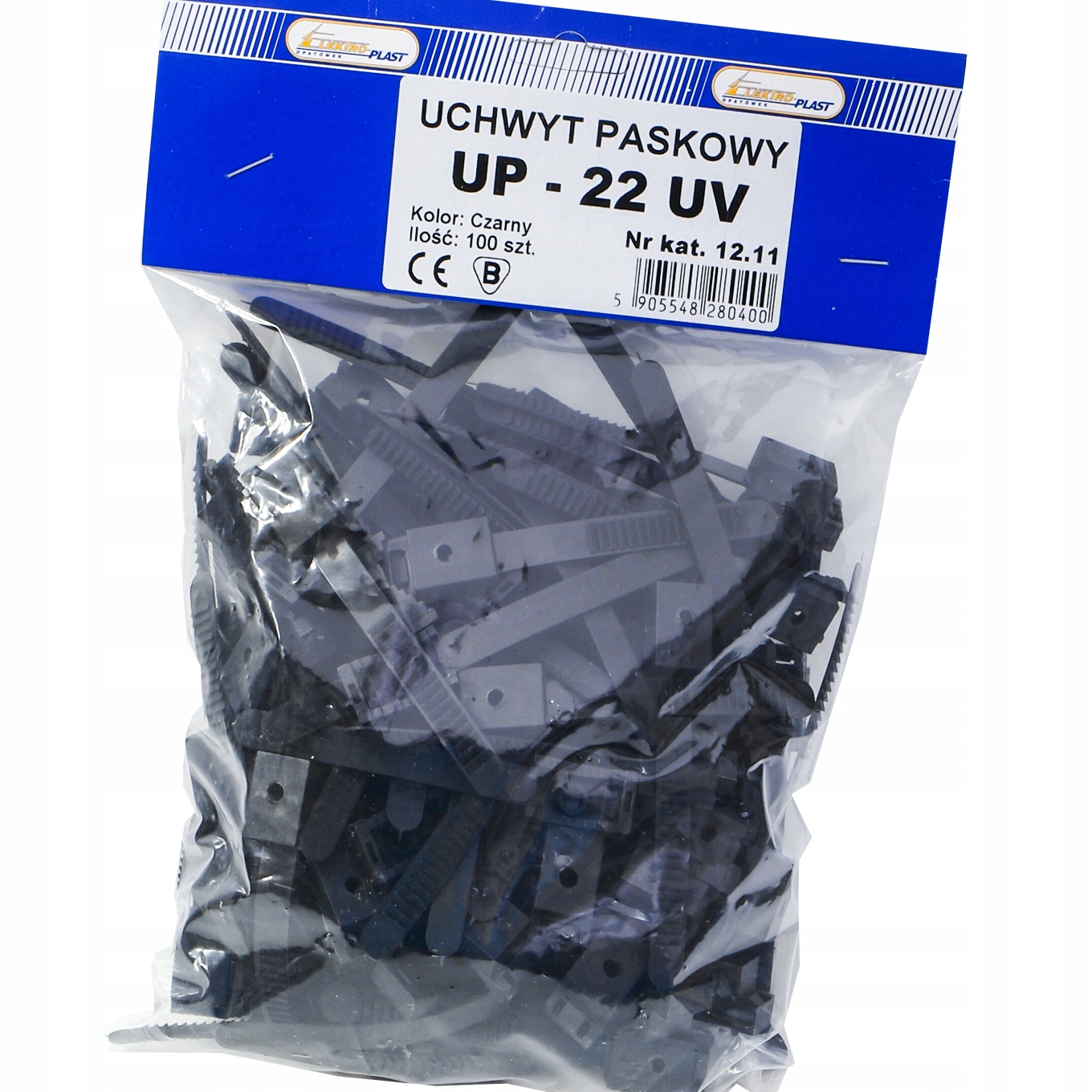 

Uchwyt opaska zaciskowy UP-22 100szt czarna Uv