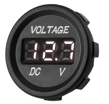 WOLTOMIERZ CYFROWY 6-30V MIERNIK SAMOCHODOWY BIAŁY