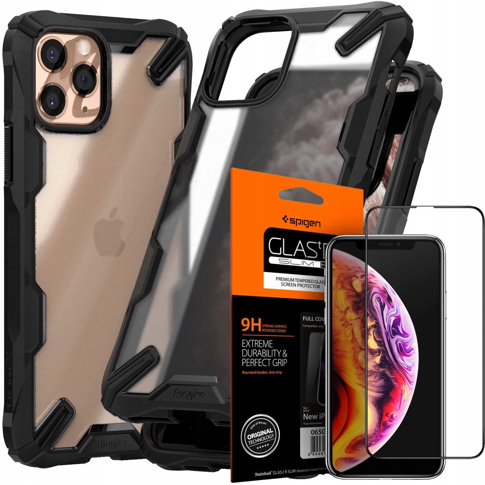 

Etui Ringke Fusion-x Do Iphone 11 Pro+szkło Spigen