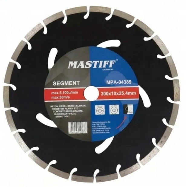 TARCZA DIAMENTOWA 350 mm SEGMENT MASTIFF