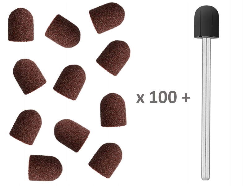 100 x KAPTUREK ŚCIERNY 13 mm # 180 + NOŚNIK