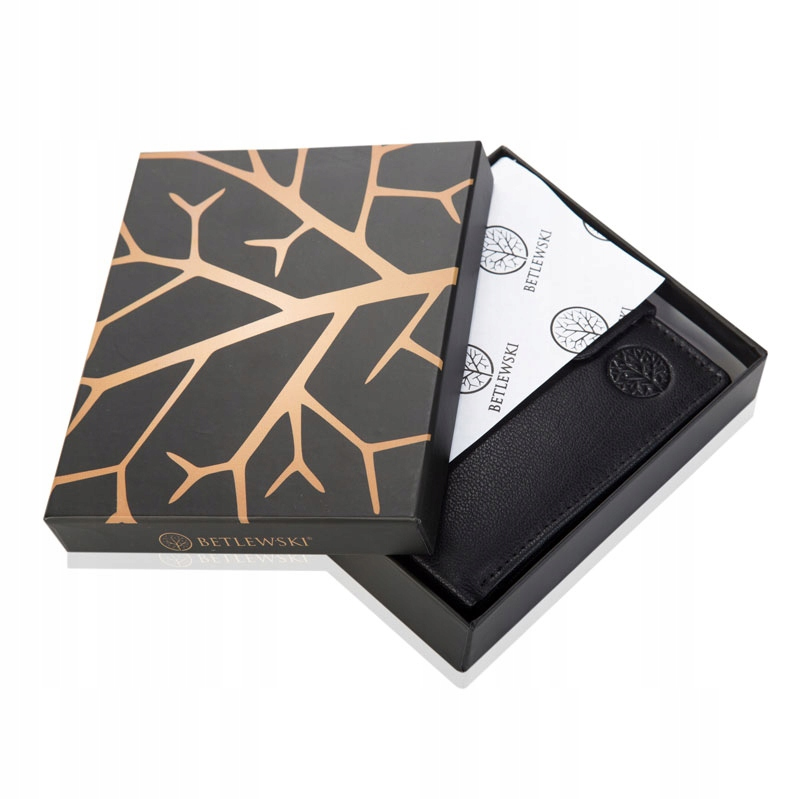 PORTFEL MĘSKI SKÓRZANY SKÓRA KARTY RFID BETLEWSKI Model Portfel skórzany męski BETLEWSKI ESTPM-KZ-61