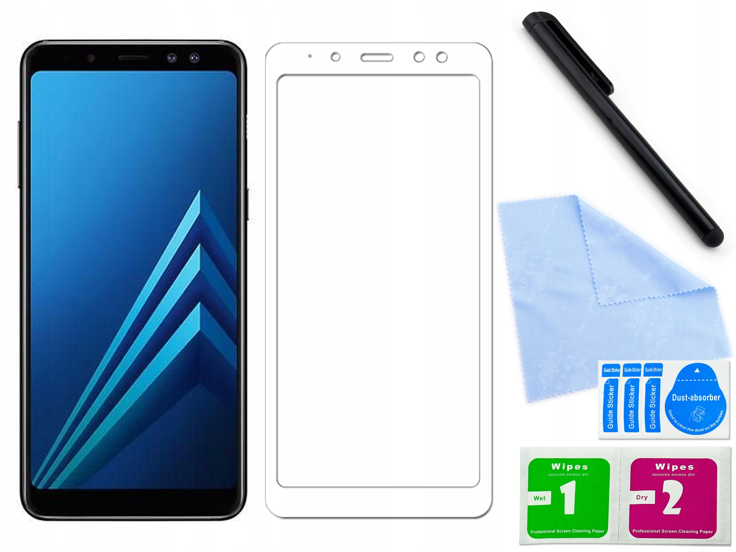 

Szkło hartowane 3D do Samsung Galaxy A8 2018 Białe