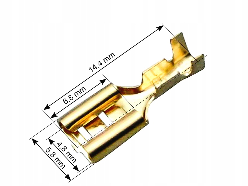 KONEKTOR ŻEŃSKI KONEKTORY WSUWKI 4,8 mm 100 sztuk Producent PCKLIPER