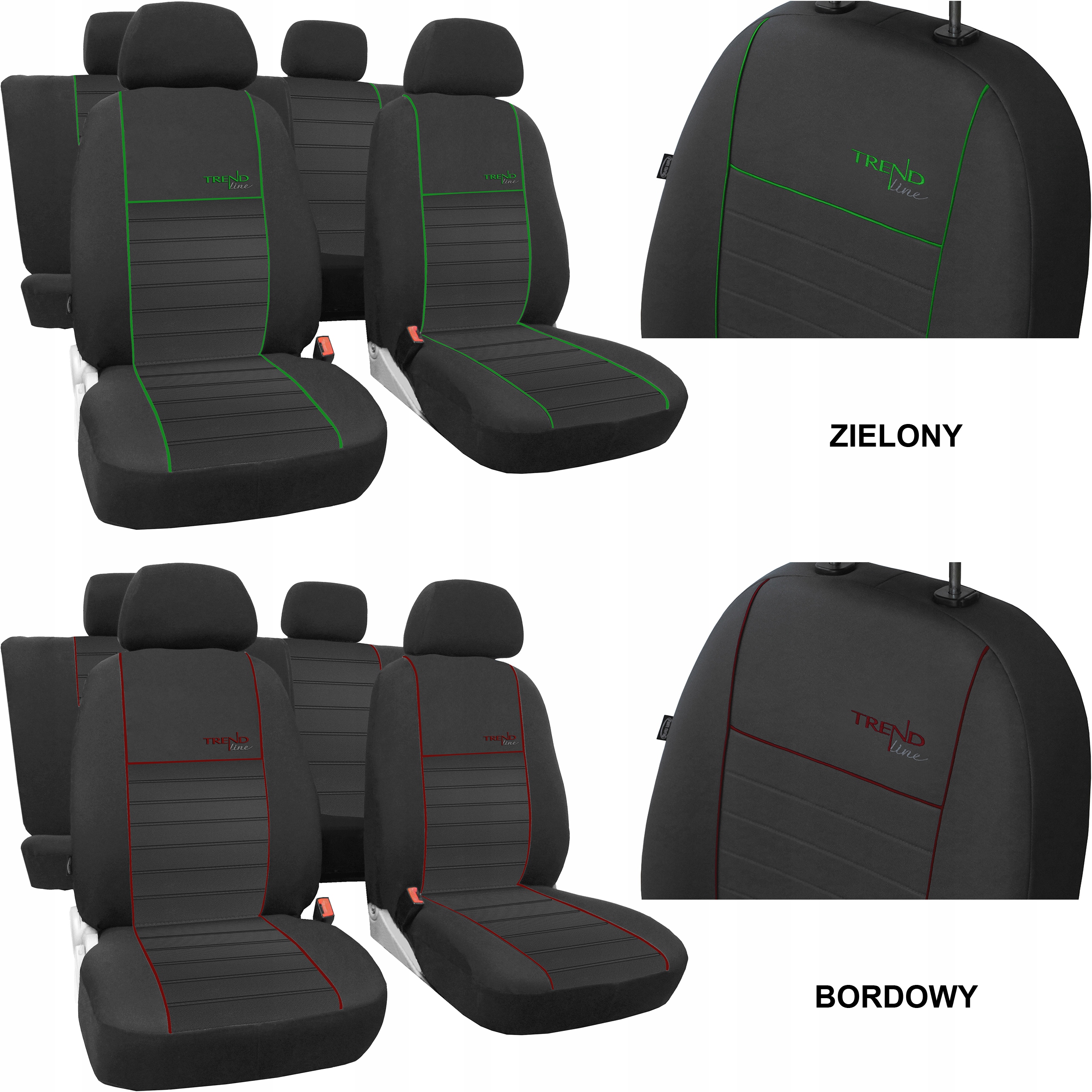 POKROWCE MIAROWE KOMPLET NA SIEDZENIA do Land Rover Range Rover Evoque I Typ pokrowiec