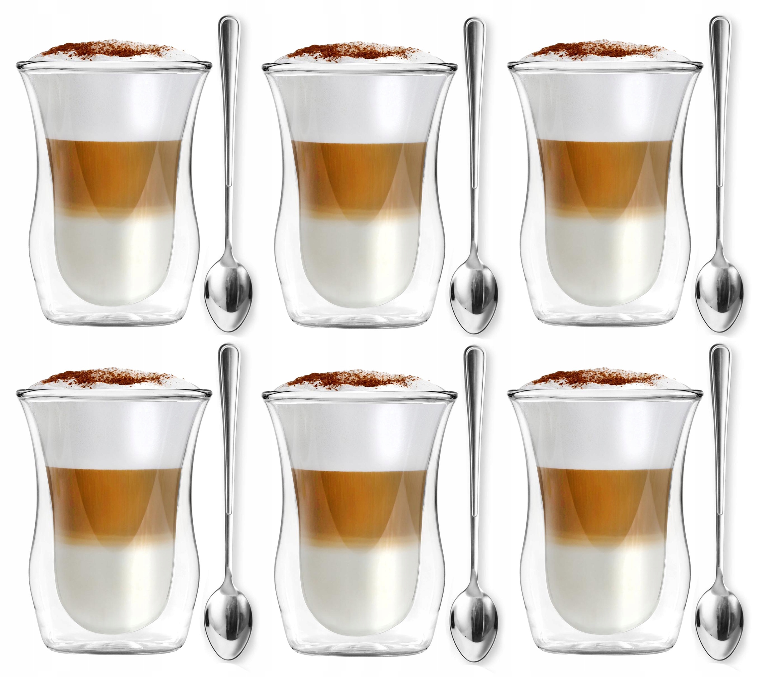 

Szklanki termiczne do kawy latte łyżeczki Vialli