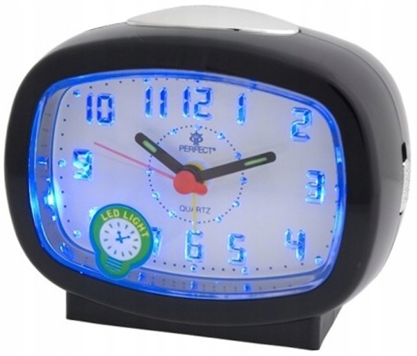 

Budzik Kwarcowy Perfect Led Snooze BB540 Czarny