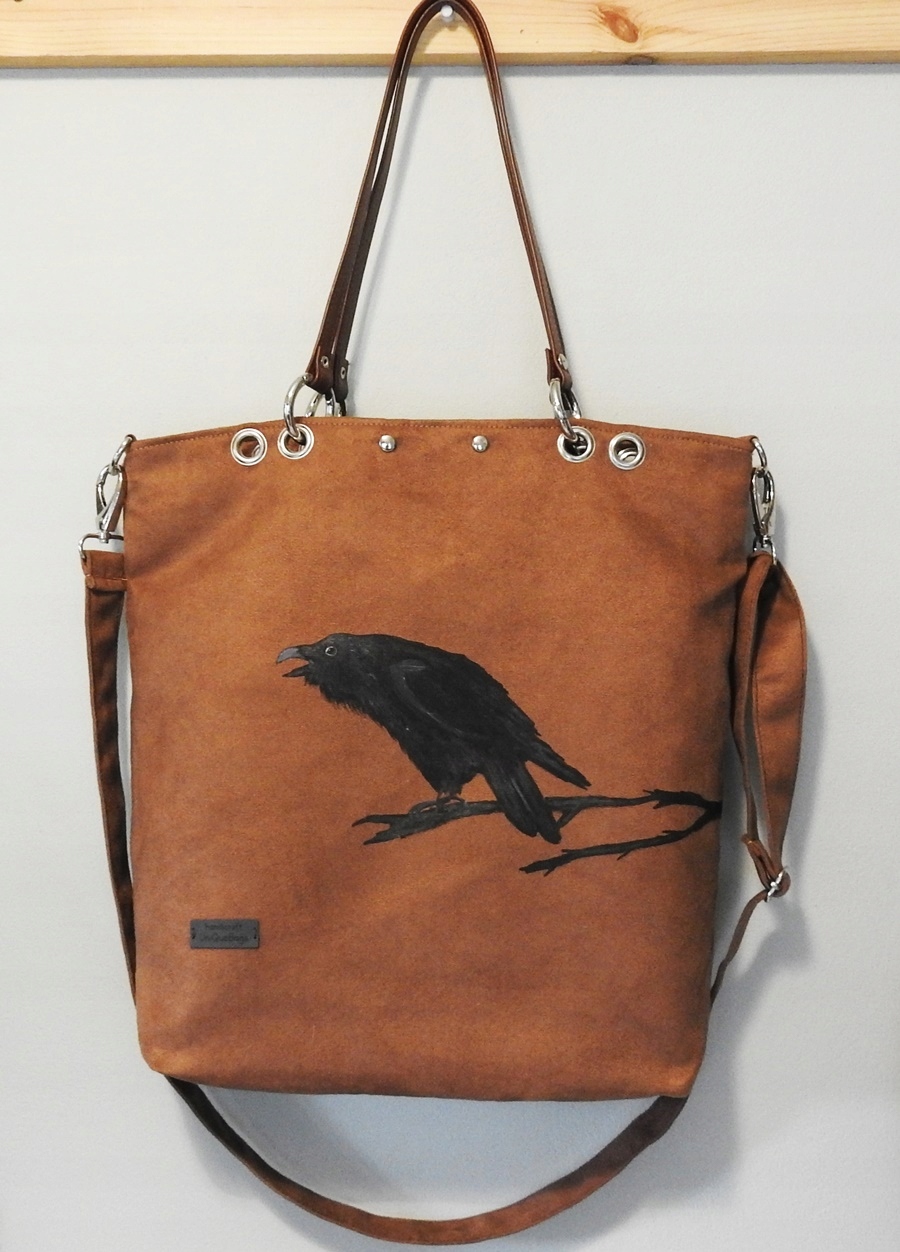 Kabelka shopper taška přes rameno havran gothic