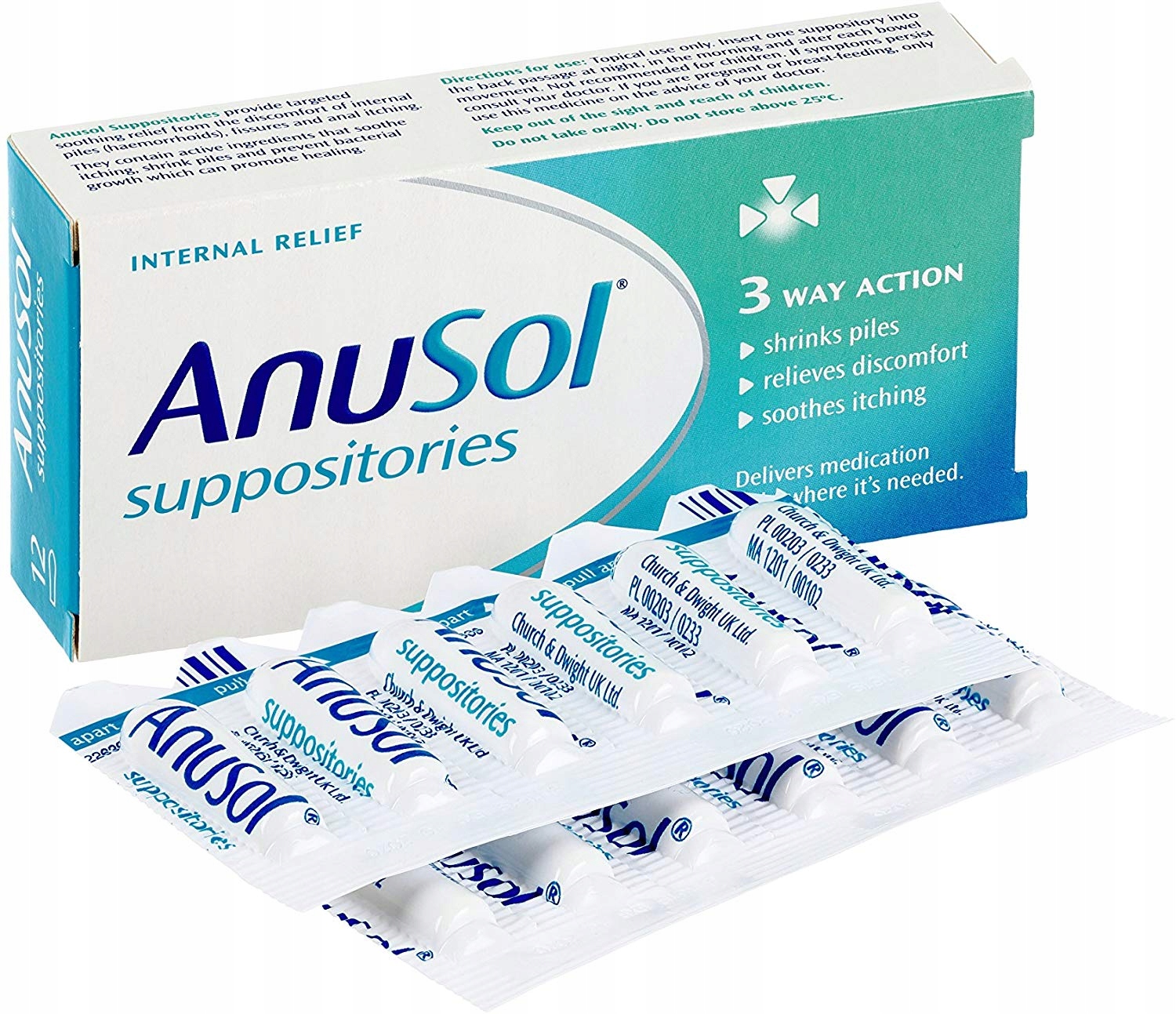 

Anusol *Suppositories* Czopki na hemoroidy *12 szt