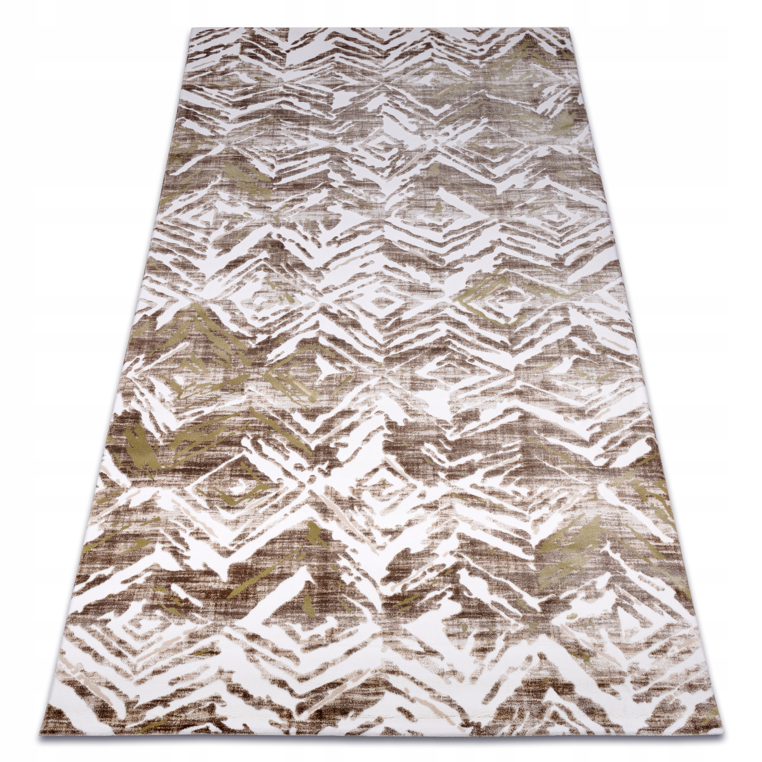 Miękki Dywan Do Salonu 160x230 beż zielony #AT2468
