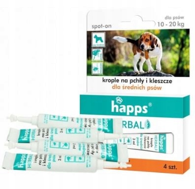 

Happs Herbal krople na pchły kleszcze Pies 10-20kg