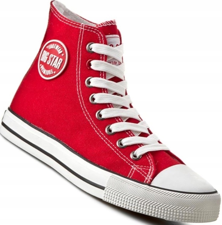 

Big Star T274024 Trampki Wysokie Czerwone Klasyk