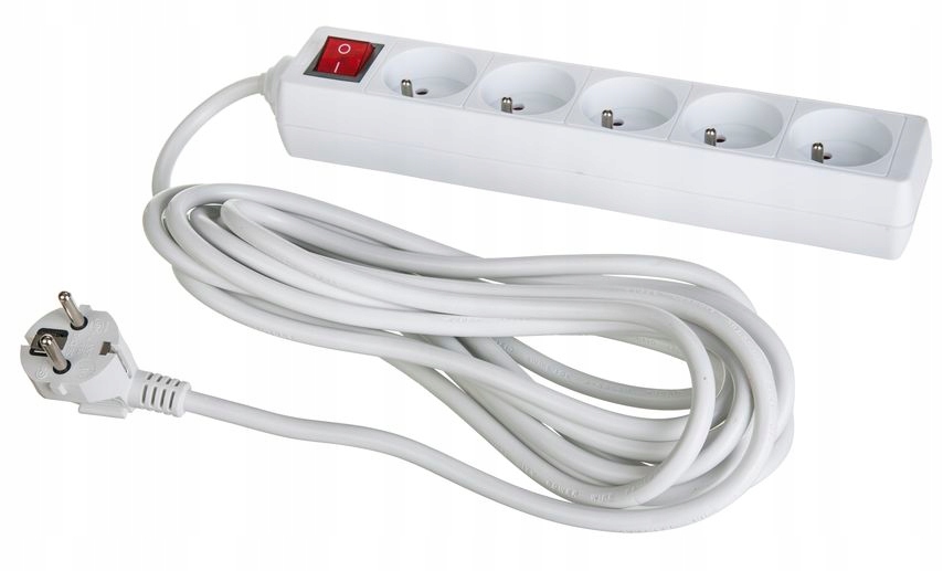 PRZEDŁUŻACZ LISTWA ZASILAJĄCA 5 GNIAZD 5 METRÓW EAN (GTIN) 8433325178192