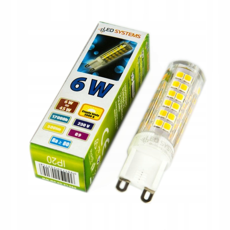 

Żarówka Led G9 6W 3000K 500LM Led Systems