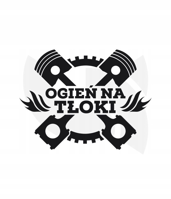 Naklejka na samochód auto OGIEŃ NA TŁOKI 15 cm