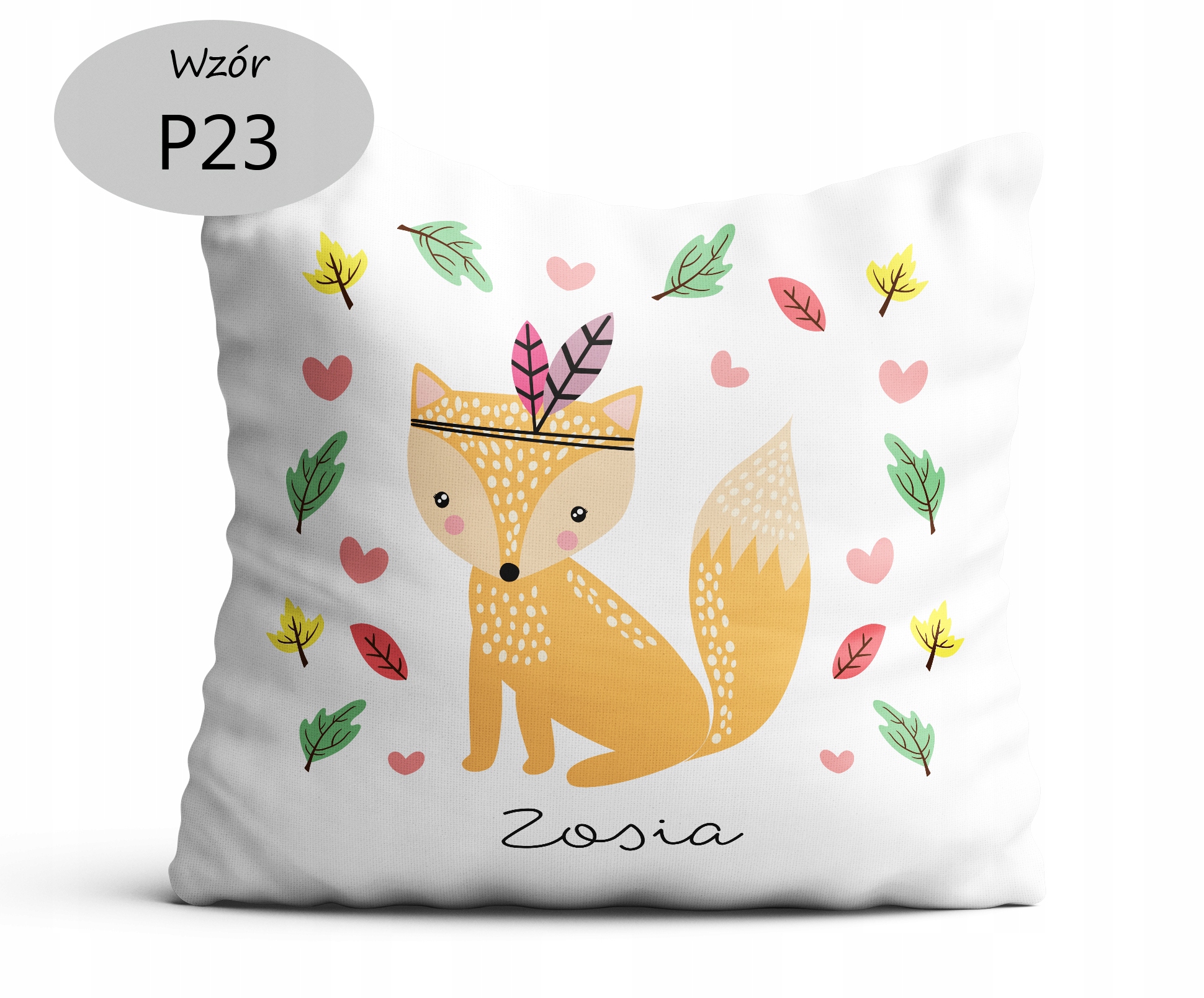 Poduszka na Dzień Dziecka Prezent z Imieniem Wzory Szerokość poduszki 40 cm