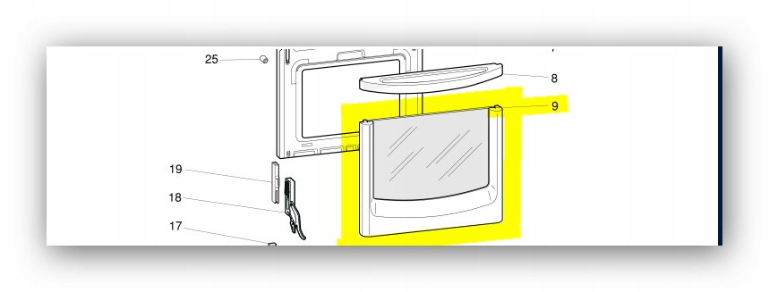 Szyba zewnętrzna piekarnika Ariston Hotpoint