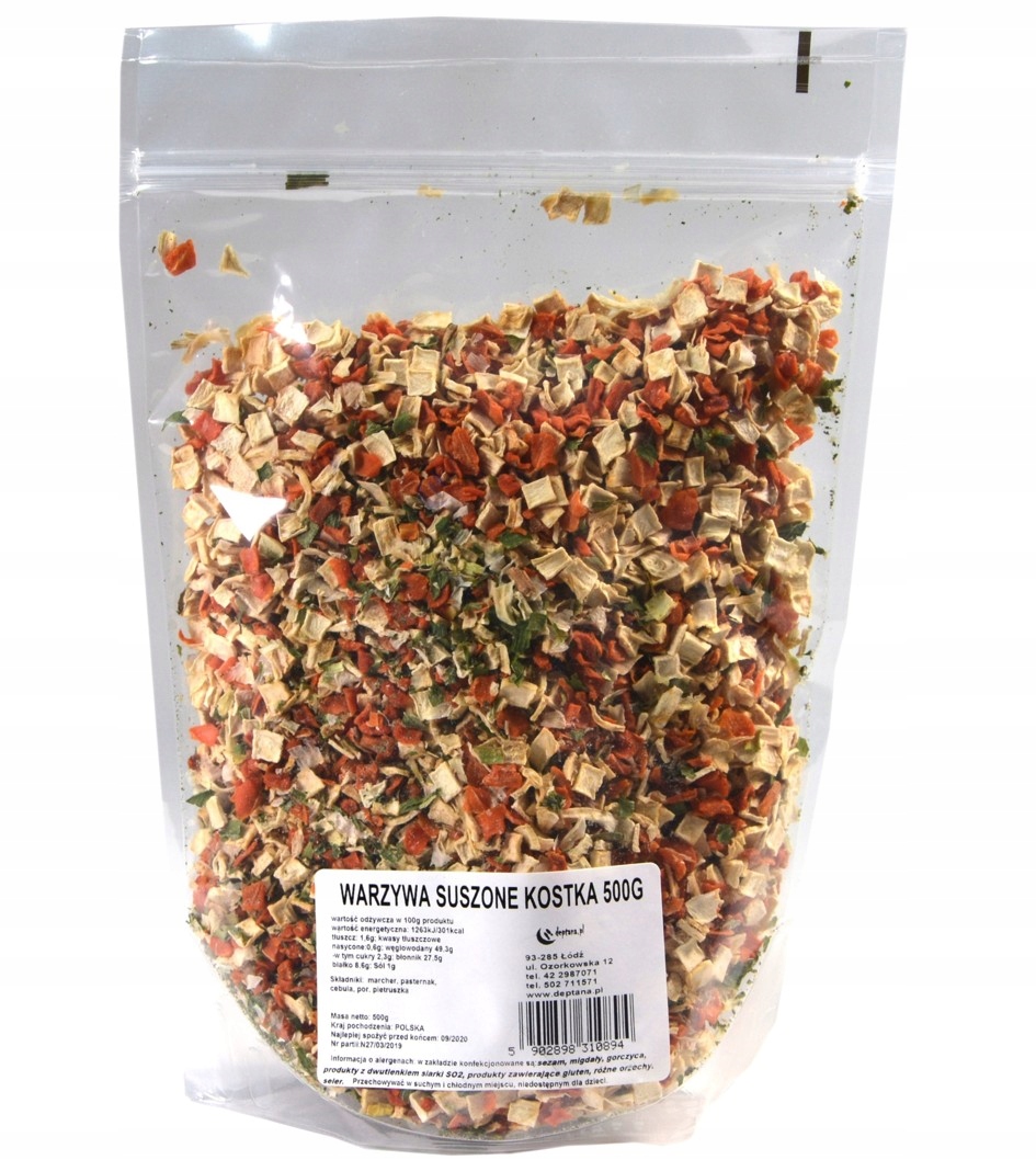 WARZYWA SUSZONE 500g jarzynka bez chemii Marka Deptana
