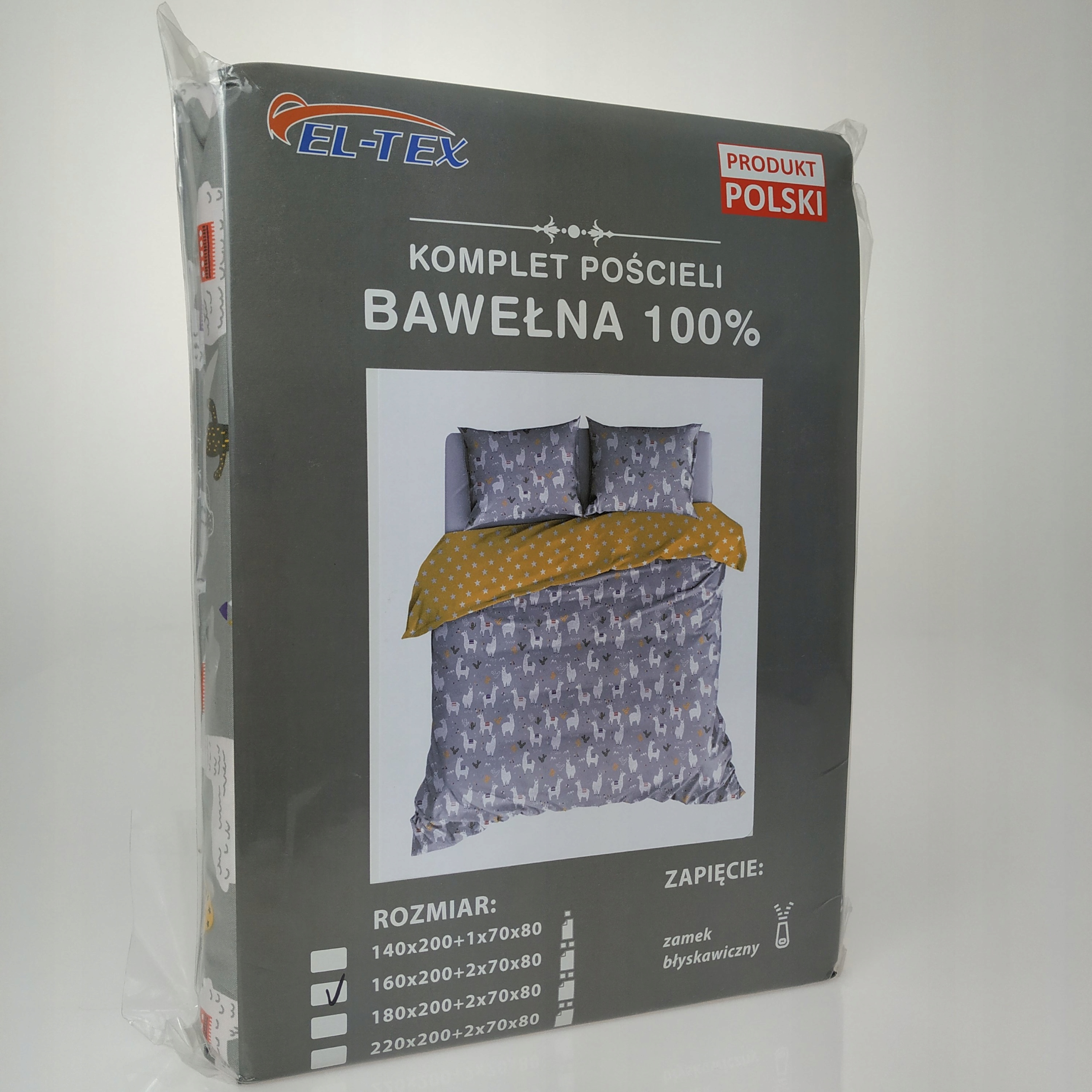 POŚCIEL 160x200 BAWEŁNA 100% W LAMY ALPAKI Marka EL-TEX