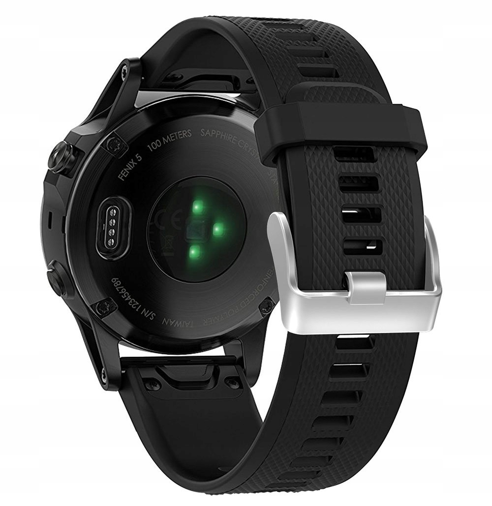 CZARNY Silikonowy Pasek Garmin Forerunner 935
