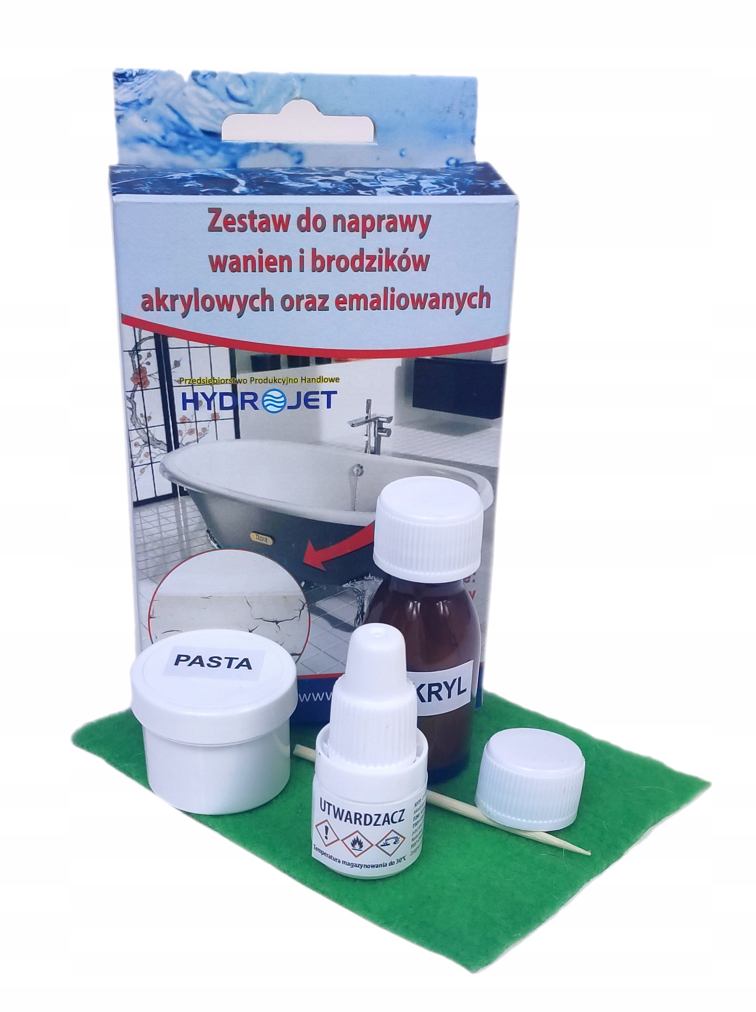 ZESTAW NAPRAWCZY NAPRAWA WANIEN BRODZIKÓW EMALIOWANYCH AKRYLOWYCH Kod producenta 6145