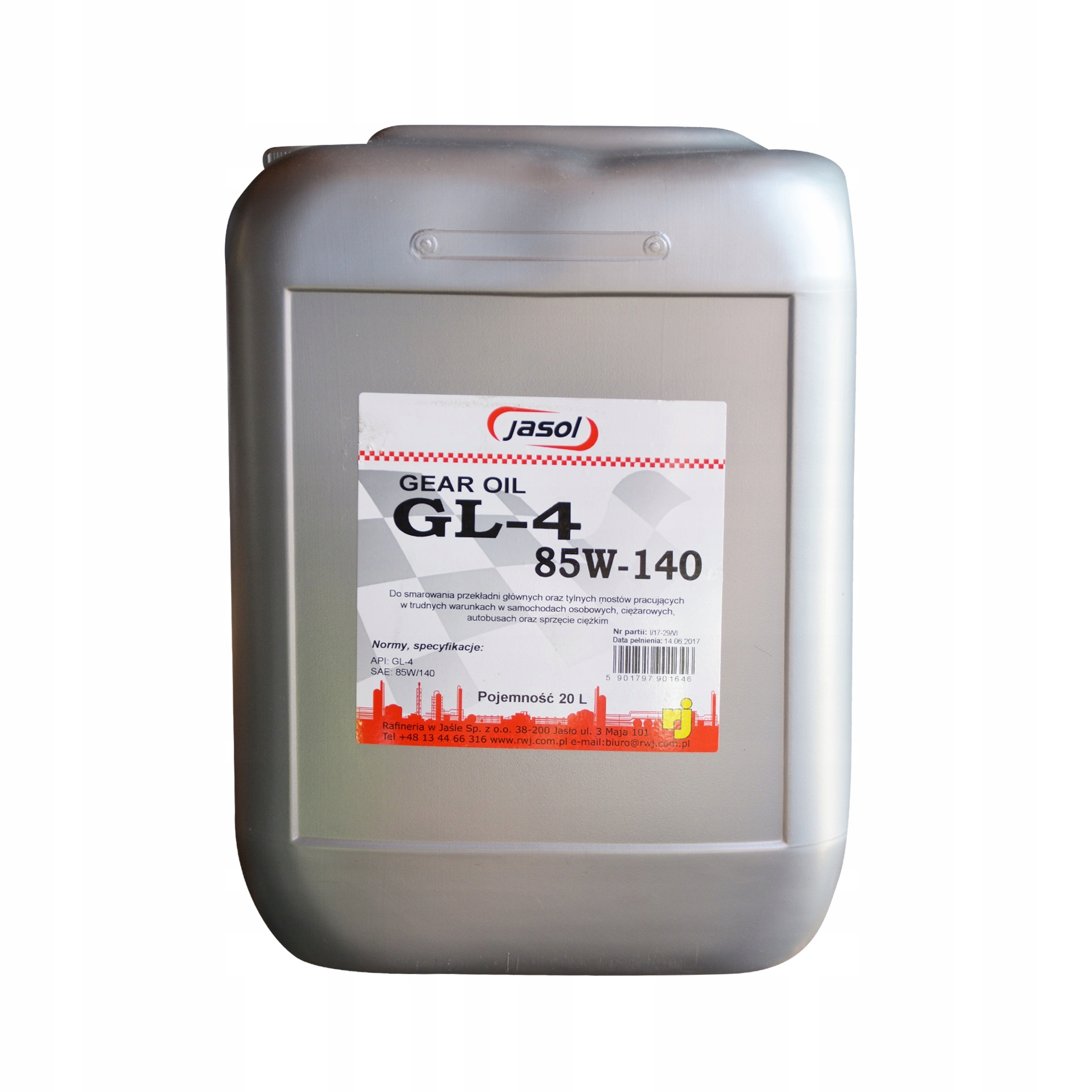 

Olej Przekładniowy Jasol GL-4 85W140 20 Litrów