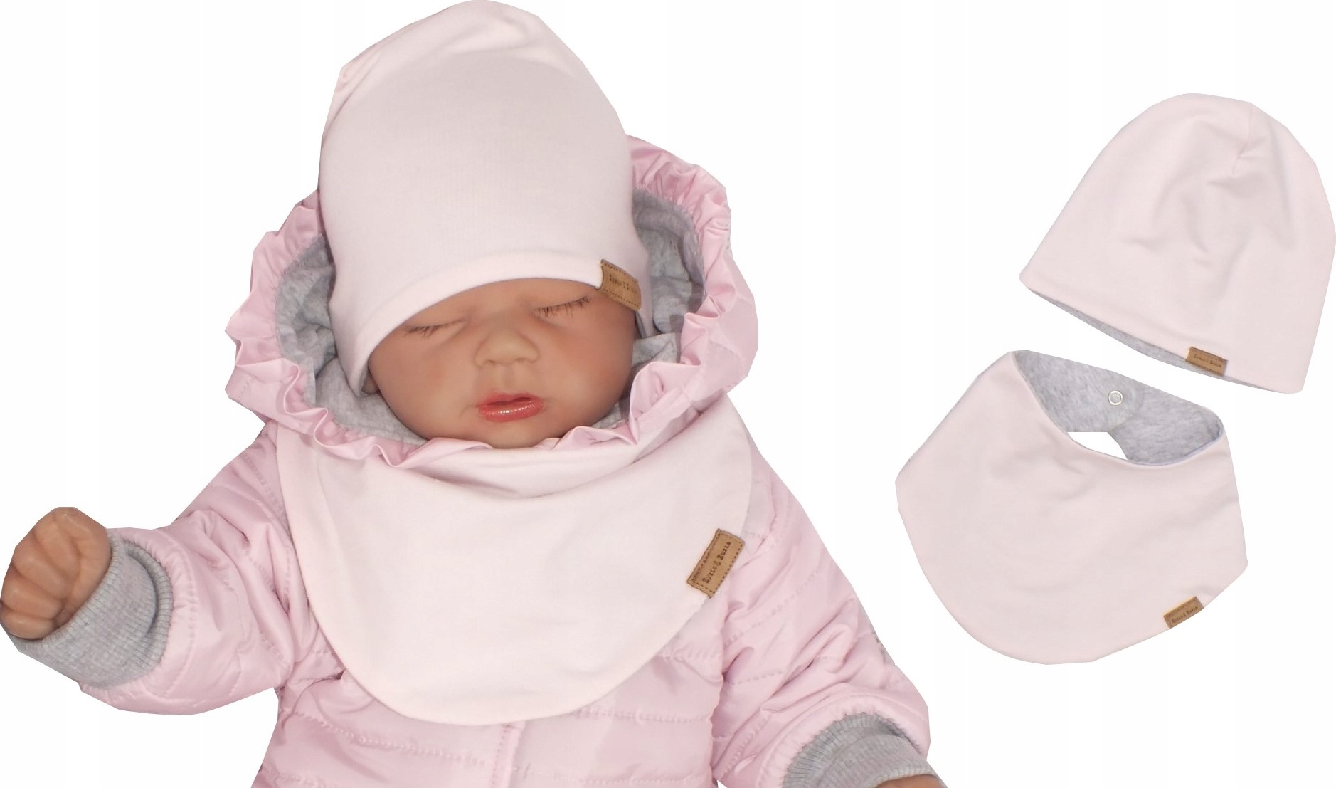 

Komplet Czapka+apaszka niemowlęca rozmiar 86- 48cm