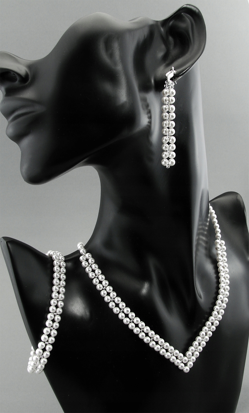 ARSYLION ślubne długie kolczyki z białymi perłami Płeć kobieta