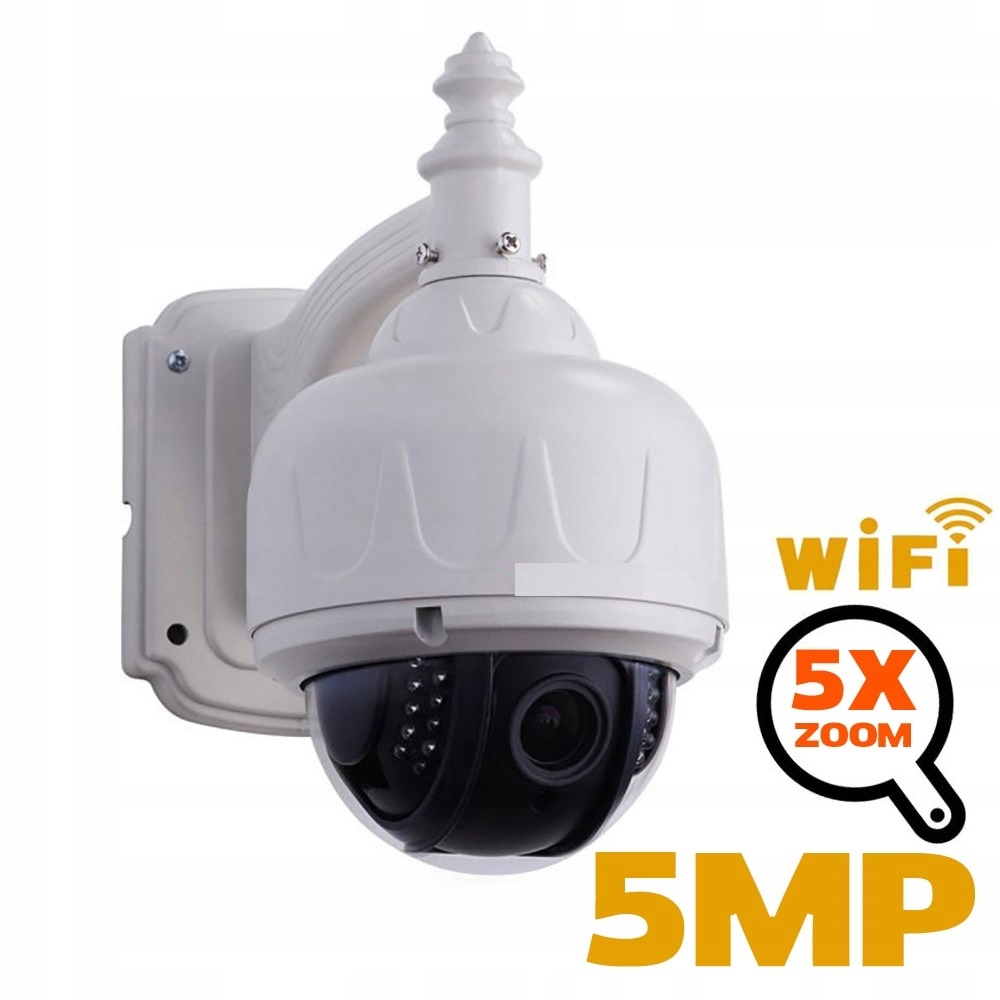 Kamera Wifi Obrotowa Ptz 5MPX IR30 mSD128GB 5xzoom