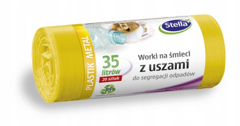 

Worki Na Śmieci Z Uszami 35L Żółte Metal I Plastik