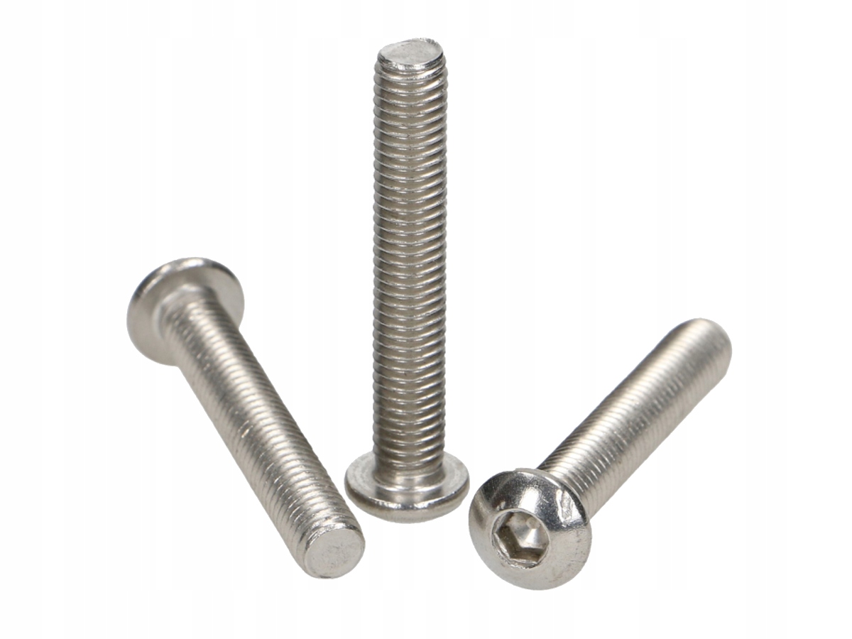 

M6X60 Śruba kulista Nierdzewna A2 Wkręt 7380 10szt