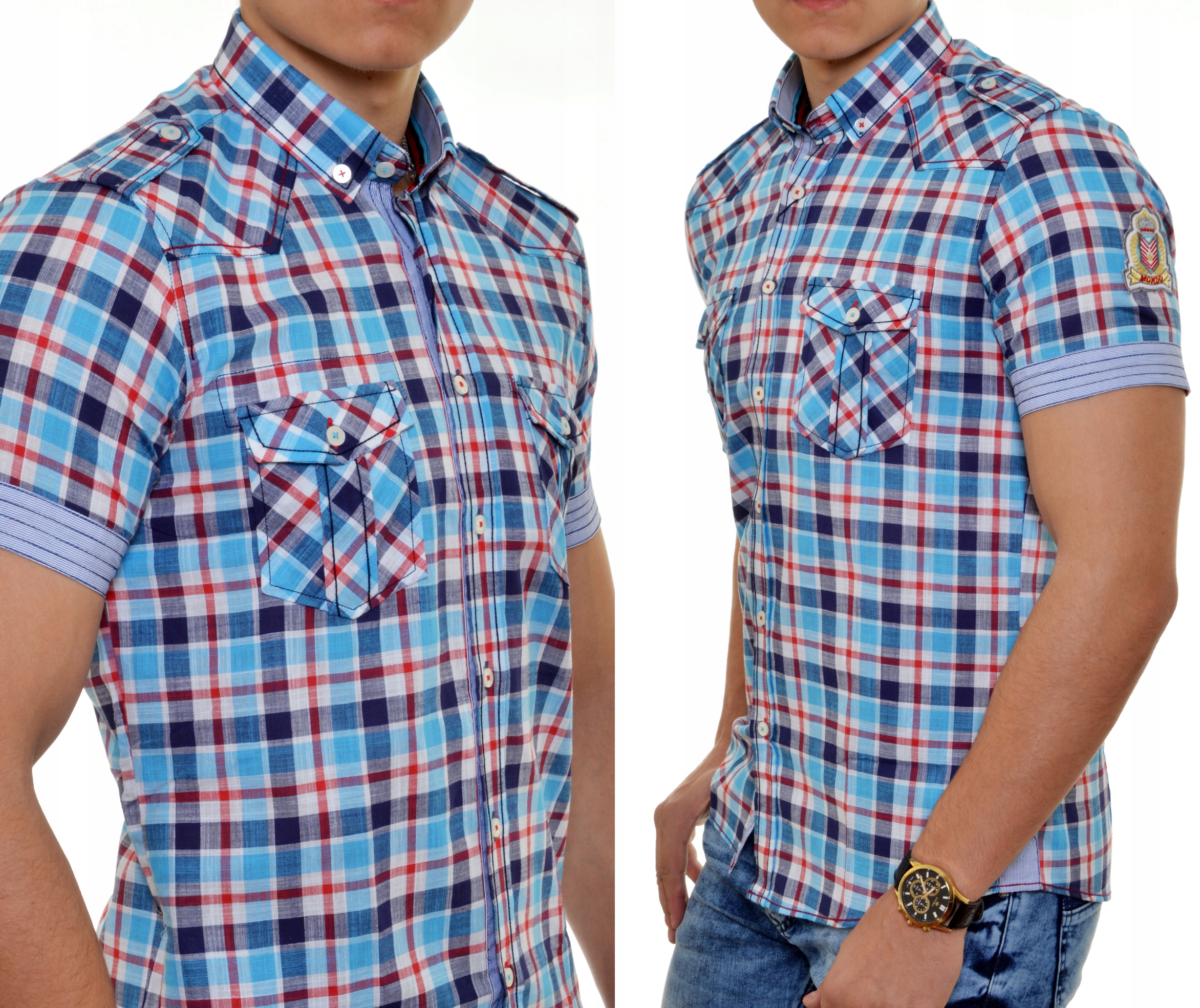 Pánská košile Lněná mřížka Mondo Casual Dárek