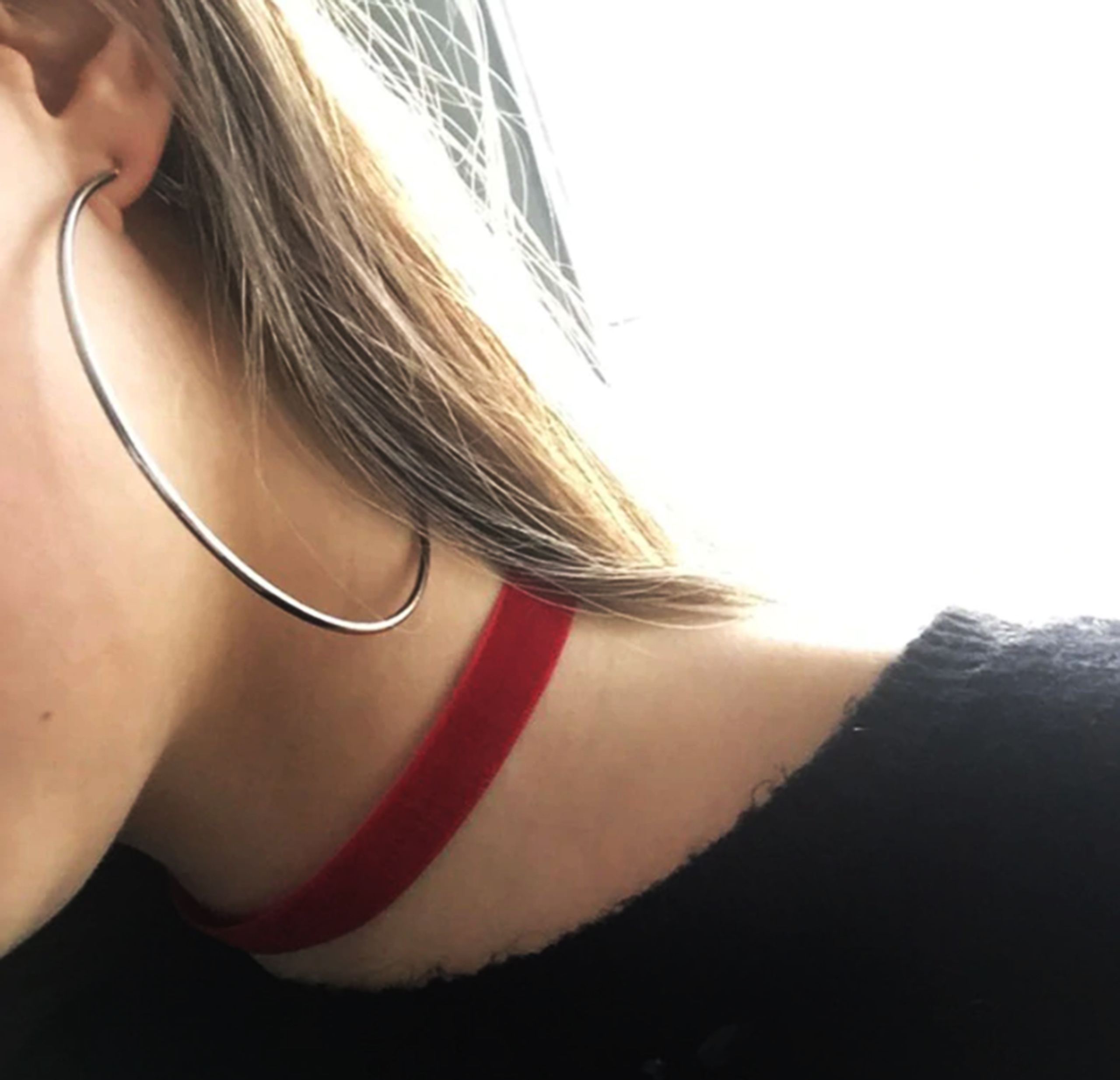 

Kolczyki srebrne koła kółka 6cm celebrytka okrągłe