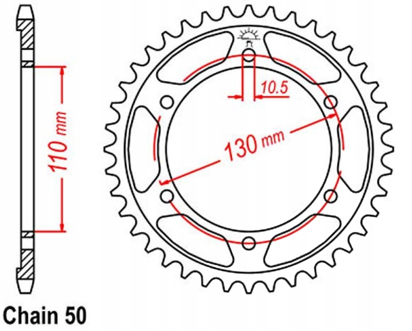 Zadní ozubené kolo Yamaha FZ1 1000 N Nové