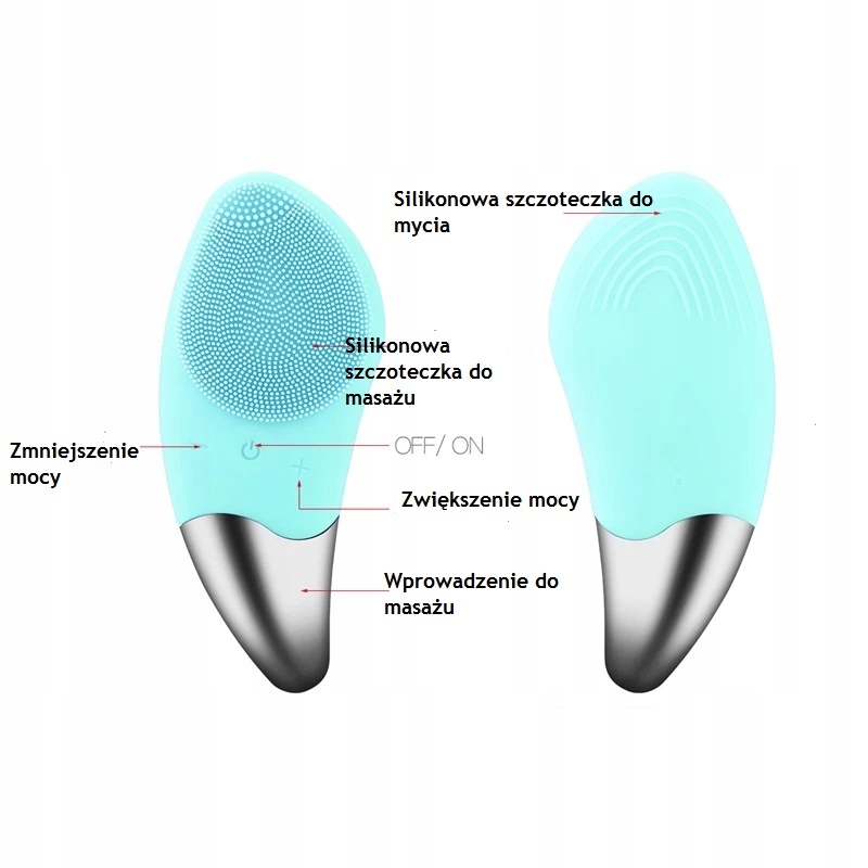 Soniczna szczoteczka masażer do czyszczenia twarzy Marka Moonster