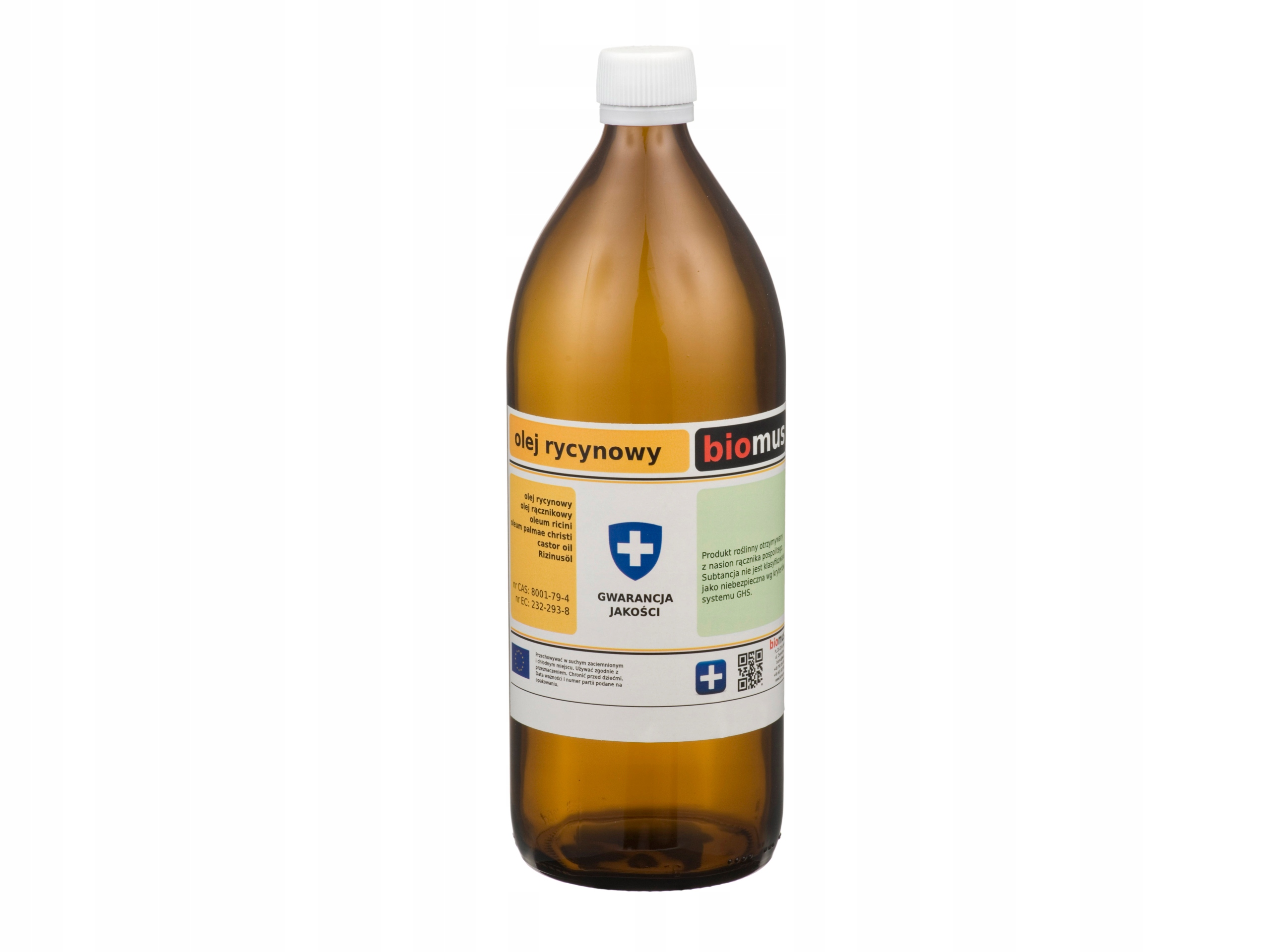 

Olej Rycynowy czysty Castor oil 1L Biomus